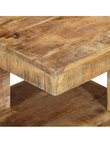 Tavolino da Salotto 45x45x40 cm in Legno Massello di Mango