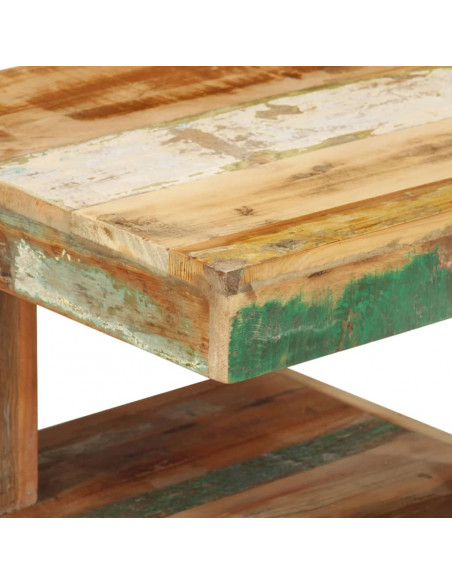 Tavolino da Salotto 45x45x40 cm in Legno Massello di Recupero