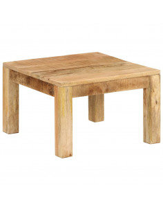 Tavolino da Salotto 55x55x35 cm in Legno Massello di Mango