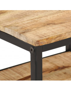 Tavolino da Salotto 55x55x45 cm Legno Massello di Mango Grezzo