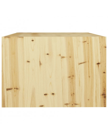 Tavolino da Salotto 75x50x33,5 cm Legno Massello di Abete