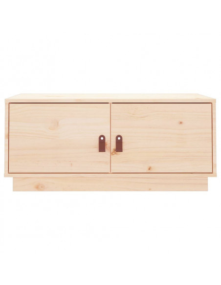 Tavolino da Salotto 80x50x35 cm Legno Massello di Pino