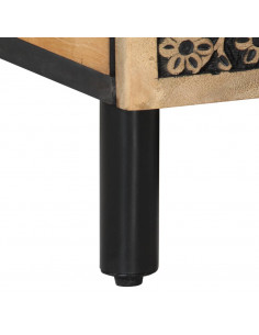 Tavolino da Salotto 80x50x40 cm Legno Massello di Mango