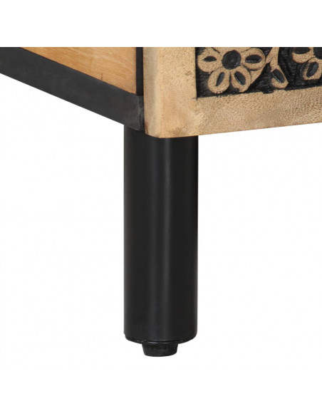 Tavolino da Salotto 80x50x40 cm Legno Massello di Mango