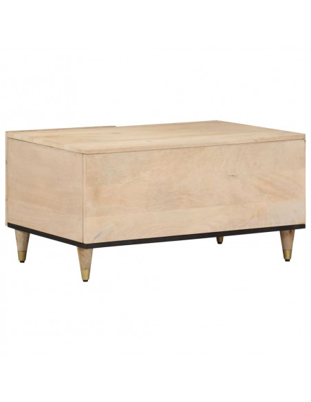 Tavolino da Salotto 80x50x40 cm Legno Massello di Mango