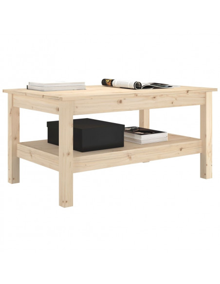 Tavolino da Salotto 80x50x40 cm Legno Massello di Pino