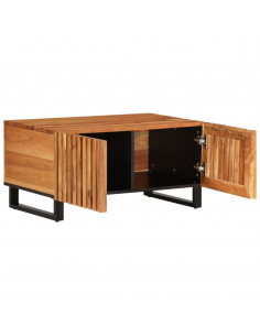 Tavolino da Salotto 80x51x40 cm in Legno Massello di Acacia