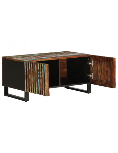 Tavolino da Salotto 80x51x40 cm in Legno Massello di Acacia