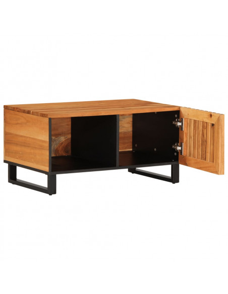 Tavolino da Salotto 80x51x40 cm in Legno Massello di Acacia