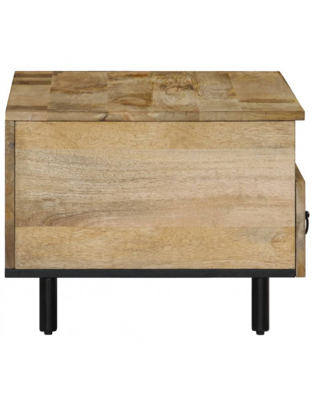 Tavolino da Salotto 80x54x40 cm in Legno Massello di Mango