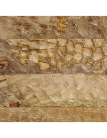 Tavolino da Salotto 80x54x40 cm in Legno Massello di Mango