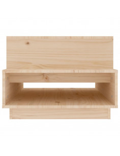 Tavolino da Salotto 80x55x40,5 cm in Legno Massello di Pino