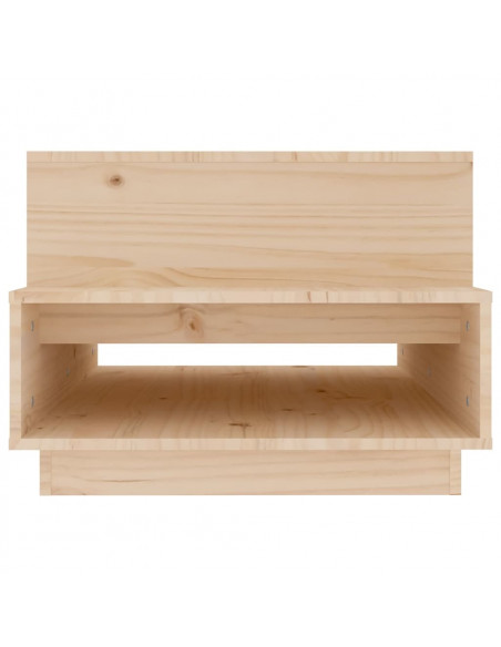 Tavolino da Salotto 80x55x40,5 cm in Legno Massello di Pino