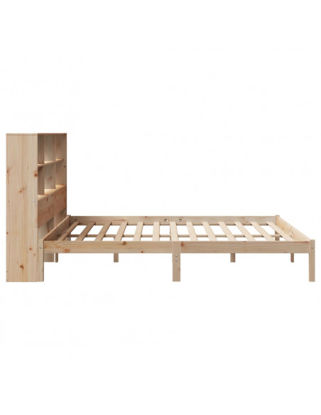 Letto Libreria senza Materasso 200x200 cm in Legno di Pino