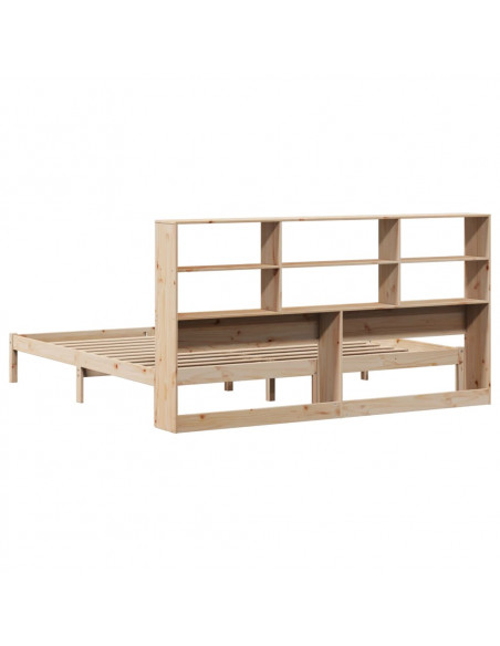 Letto Libreria senza Materasso 200x200 cm in Legno di Pino