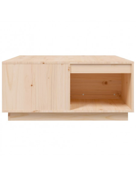 Tavolino da Salotto 80x81x36,5 cm in Legno Massello di Pino