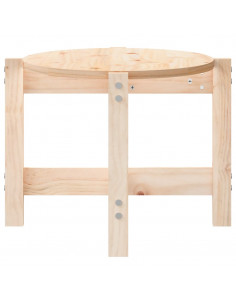 Tavolino da Salotto 87x48x35 cm in Legno Massello di Pino