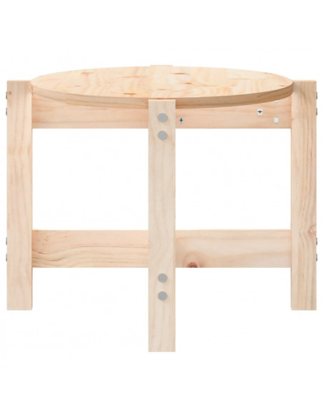 Tavolino da Salotto 87x48x35 cm in Legno Massello di Pino