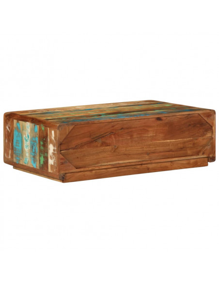 Tavolino da Salotto 89x55x29 cm in Legno Massello di Recupero