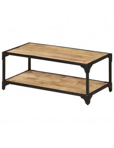 Tavolino da Salotto 90x45x35 cm in Legno di Mango Grezzo