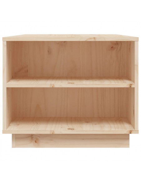 Tavolino da Salotto 90x49x40,5 cm in Legno Massello di Pino