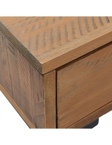 Tavolino da Salotto 90x50x35 cm in Legno Massello di Pino