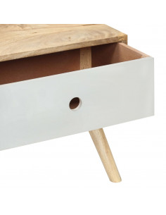 Tavolino da Salotto 90x50x40 cm in Legno Massello di Mango