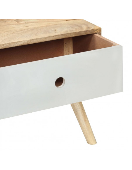 Tavolino da Salotto 90x50x40 cm in Legno Massello di Mango