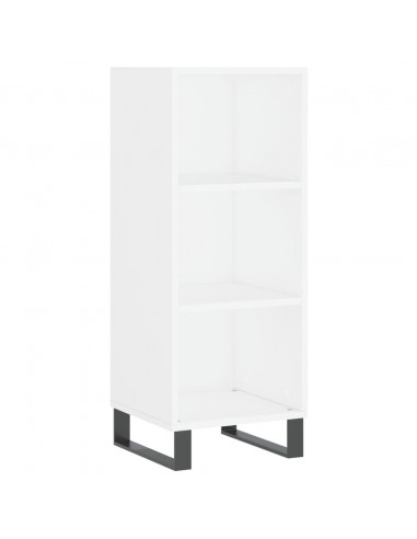 Credenza Bianca 34,5x34x180 cm in Legno Multistrato
