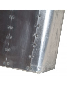 Tavolino da Salotto Aviator Alluminio Stile Vintage Aeronautico