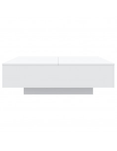 Tavolino da Salotto Bianco 100x100x31 cm in Legno Multistrato