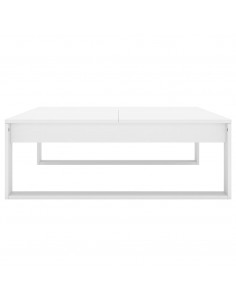 Tavolino da Salotto Bianco 100x100x35 cm in Legno Multistrato