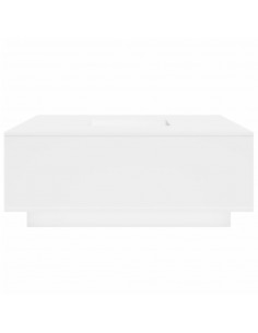 Tavolino da Salotto Bianco 100x100x40 cm in Legno Multistrato