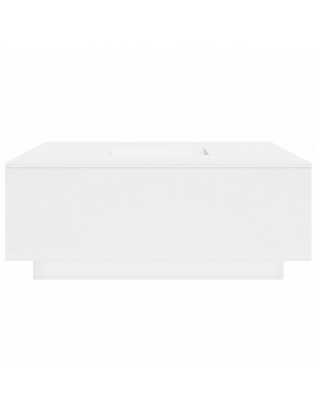 Tavolino da Salotto Bianco 100x100x40 cm in Legno Multistrato