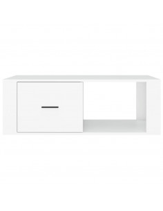 Tavolino da Salotto Bianco 100x50,5x35 cm in Legno Multistrato