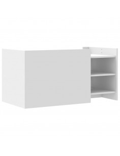 Tavolino da Salotto Bianco 100x50x50 cm in Legno Multistrato