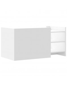 Tavolino da Salotto Bianco 100x50x50 cm in Legno Multistrato