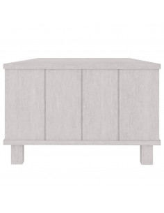 Tavolino da Salotto Bianco 100x55x35 cm Legno Massello di Pino