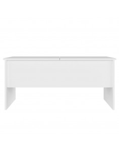 Tavolino da Salotto Bianco 102x50,5x46,5cm in Legno Multistrato