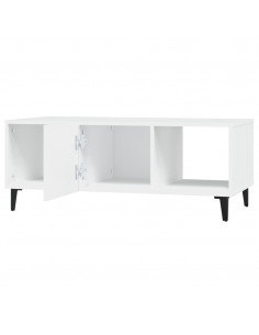 Tavolino da Salotto Bianco 102x50x40 cm in Legno Multistrato