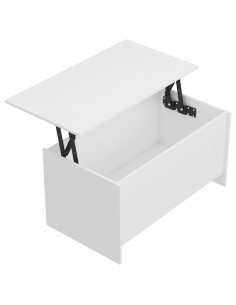 Tavolino da Salotto Bianco 102x55,5x52,5 cm Legno Multistrato