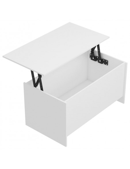Tavolino da Salotto Bianco 102x55,5x52,5 cm Legno Multistrato