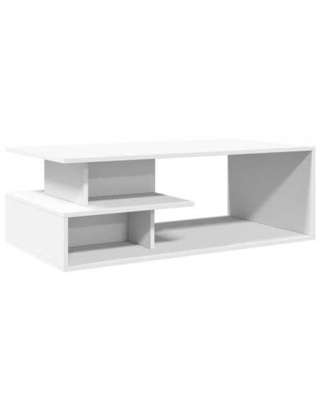 Tavolino da Salotto Bianco 102x55x35 cm in Legno Multistrato
