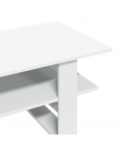 Tavolino da Salotto Bianco 102x55x42 cm in Legno Multistrato