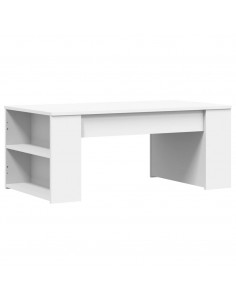 Tavolino da Salotto Bianco 102x55x42 cm in Legno Multistrato