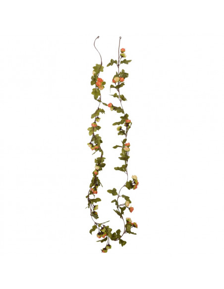Ghirlande Fiori Artificiali 6 pz Rosso Tramonto 215cm