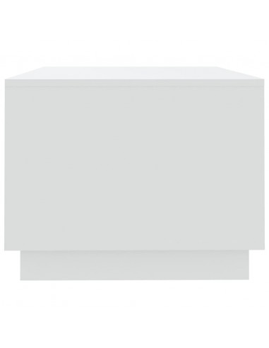 Tavolino da Salotto Bianco 102x55x43 cm in Truciolato