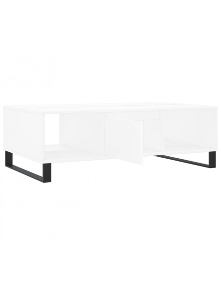 Tavolino da Salotto Bianco 104x60x35 cm in Legno Multistrato