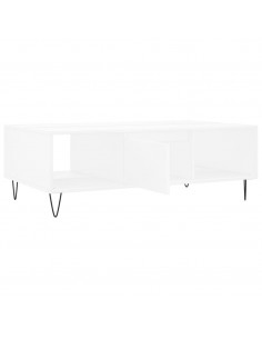 Tavolino da Salotto Bianco 104x60x35 cm in Legno Multistrato