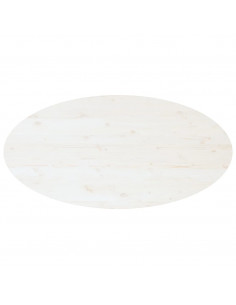 Tavolino da Salotto Bianco 110x55x45 cm Legno Massello di Pino